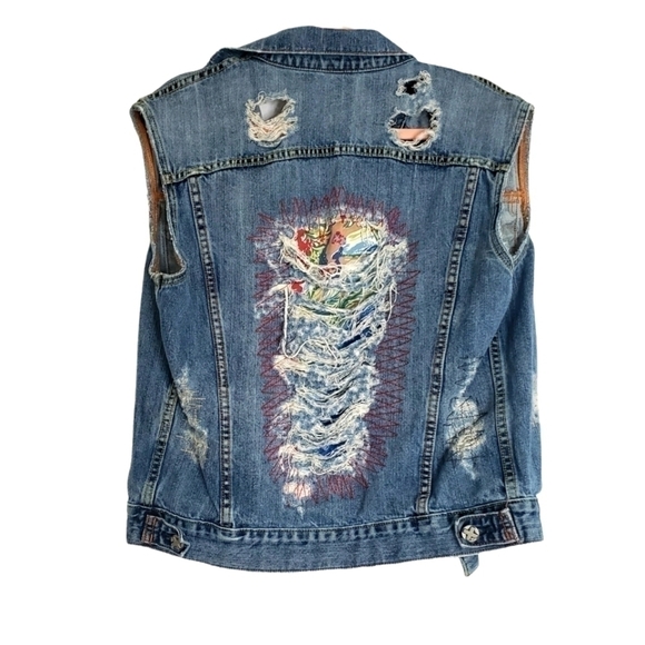 𝅺X-RAY Denim Vest - Picture 2 of 6